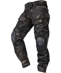 IDOGEAR Men's G3 Combat Pants with Knee Pads Multi Camouflage Trousers Airsoft Hunting Paintball Tactical Outdoor Pants