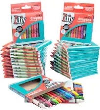 IDIY Individually Packaged Wrapped Boxes Wax Crayons (24 boxes of 12 colors, ...