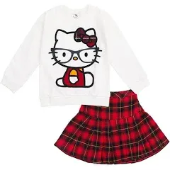 Hello Kitty Toddler Girls Fleece Sweatshirt and Skirt