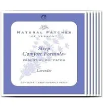 Natural Patches Of Vermont Lavender Sleep Comfort Essential Oil Body Patches, Single Patch Pouch, (Pack of 6)