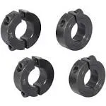 4-Pack 1&#034; Bore Double Split Shaft Locking Collar Black Oxide Finish