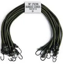 Pluvios Heavy Duty Bungee Cords with Hooks 10 Pack Choice of Sizes