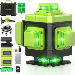 Laser Level Self Leveling - 200Ft Outdoor Robust Indoors 4D Green Cross Line La