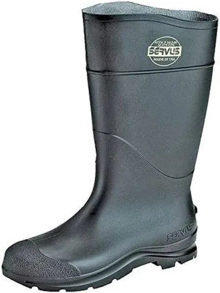 Rubber Boot: Defined Heel/Electrical Hazard (EH)/Oil-Resistant Sole/Plain Toe/Waterproof, 9, 1 PR