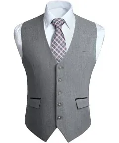 HISDERN Men's Business Suit Vest