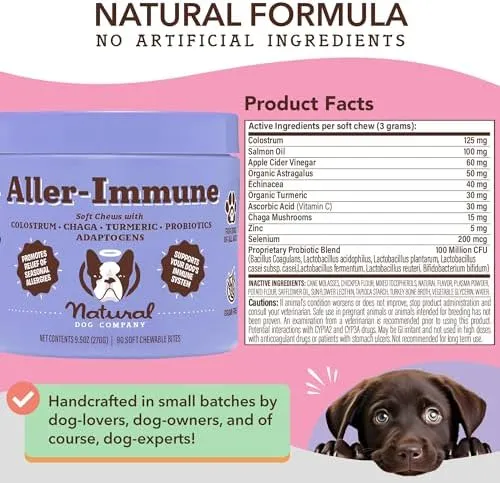 Natural Dog Company Calming Supplement For Dogs, 90-Count