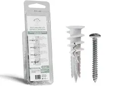 Mortice and Tenon Premium Splitting Self-Drilling Drywall Anchors and Screws Kit