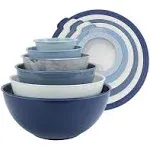 COOK WITH COLOR 12-Piece Nesting Mixing Bowls Set - Blue