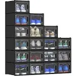 XL Shoe Storage Boxes Organizers 18 PCS Ventilated Design ABS Plastic PP Panels