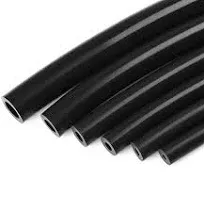 Ucreative 1/8" 5/32" 3/16" 1/4" 5/16" 3/8" Automotive Silicone Vacuum Tubing Hose Kit for Air and Water 6PCS 10FT (Black)