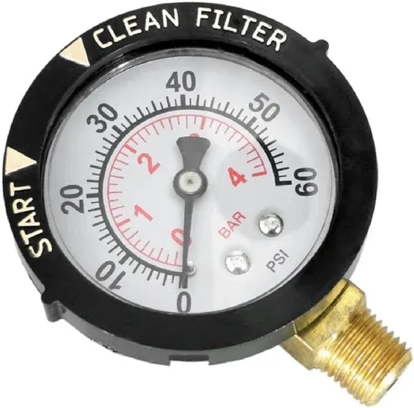 Pentair 190058Z Pressure Gauge, Black