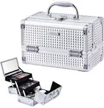 Joligrace Makeup Box Cosmetic Train Case Jewelry Organizer