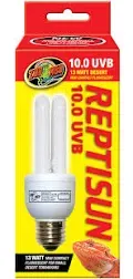 Zoo Med ReptiSun 10.0 UVB Compact Fluorescent Mini Reptile Lamp, 13-Watt