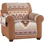 Collections Etc Quilted Neutral Southwest Aztec Furniture Cover Chair