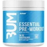 RAW Nutrition Essential Pre-Workout Dietary Supplement, Blue Raspberry (14.39 oz)