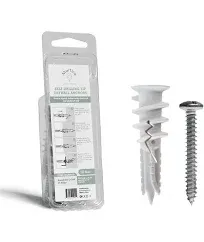 Mortice and Tenon Premium Splitting Self-Drilling Drywall Anchors and Screws Kit