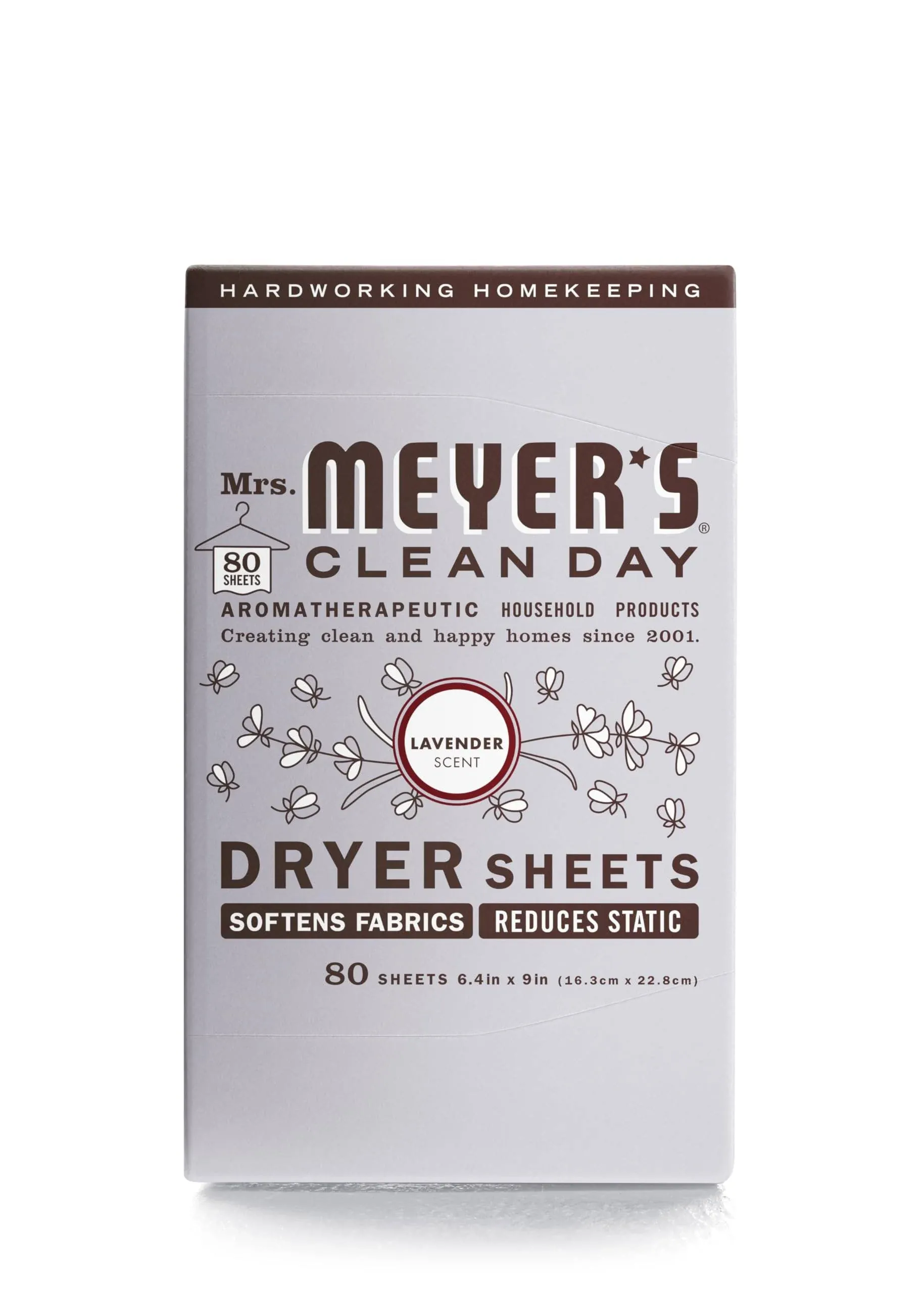 2 Mrs. Meyer&#039;s Clean Day Aromatherapeut<wbr/>ic Lavender Dryer Paper Sheets 80 CT Each