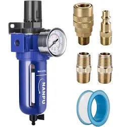 Nanpu 1/4" NPT Compressed Air Filter Regulator