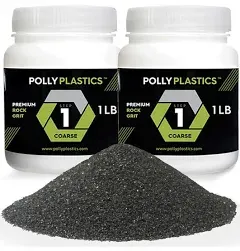 Polly Plastics Rock Tumbler Media Grit Refill, Coarse 60/90 Silicon Carbide Grit, Stage 1 for Tumbling Stones (2 Pack) (2 lb.)