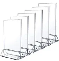 Generic NIUBEE 6Pack 5 x 7 Clear Sign Holder