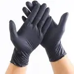 Basic Medical BLACK Nitrile Exam Gloves, 4 Mil,- Latex-Free & Powder-Free - NGPF-1044_PARENT