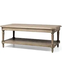 Maven Lane Pullman Traditional Wooden Coffee Table, Antiqued Brown (For Parts)