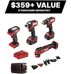 SKIL PWR CORE 12 Brushless 12V 5-Tool Compact Combo Kit (FX)