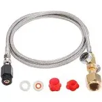 CO2 Tank CO2 Cylinder Direct Adapter with 60in Stainless Steel Hose Pressure ...