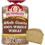 Brownberry Bread, 100% Whole Wheat - 24 oz