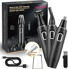 Nose Hair Trimmer for Men Rechargeable 3-IN-1 Versatile nose hair trimmer Pro...