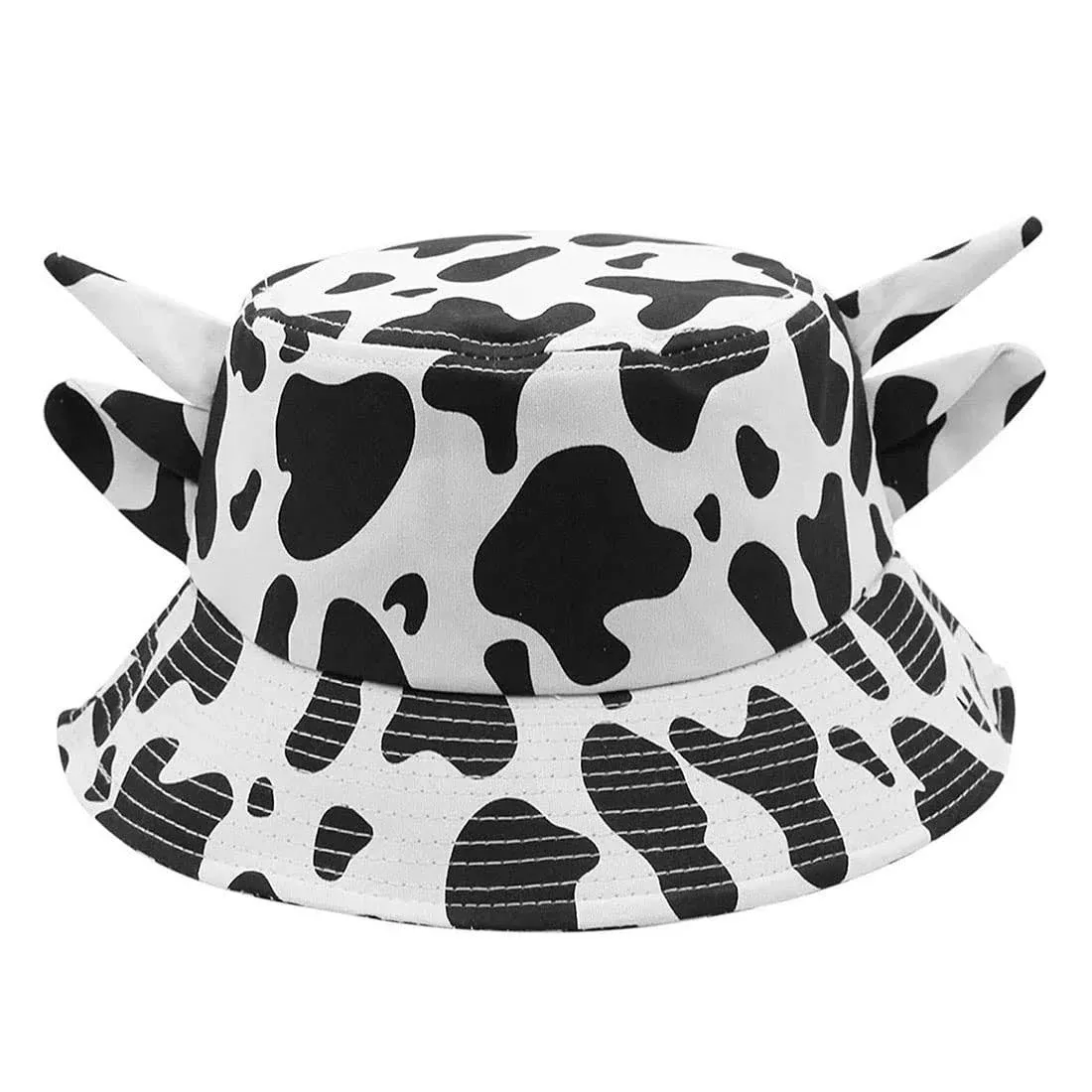 Ladies Cat Ears Bucket Hat Solid Color Fisherman Hat for Women Folding Sun Hat Y2K Style