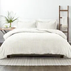 Rugged Stripes Patterned 3-Piece Duvet Cover Set