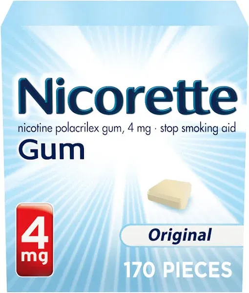 Nicorette Gum Original 4mg 170 Pieces