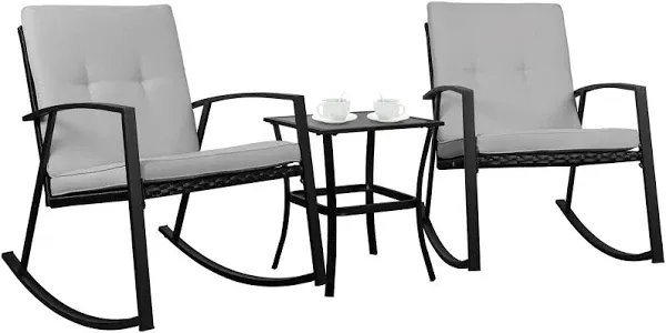 Shintenchi Outdoor Rocking Bistro Set