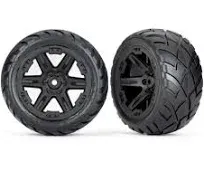 Traxxas 6768 Tires &amp; Wheels 2.8&#034; RTX Black Wheels Anaconda Tires Assembled TSM®