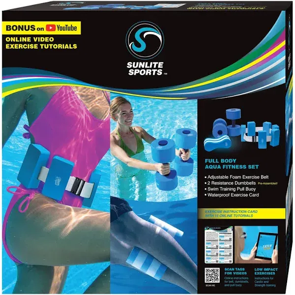  Water Workout Combo Set, High Density Water Weight, Swim Belt, Performance