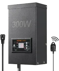 VEVOR 300W Low Voltage Landscape Transformer with Timer and Photocell Sensor