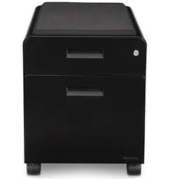 2-Drawer File Cabinet with Seat, Rolling (Gray)