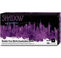 Adenna Shadow Black Nitrile Powder Free Exam Gloves (100 Box)