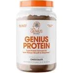 The Genius Brand Genius Protein Powder, Chocolate - Dual Protein Blend with Improved Whey Isolate & Natural Egg White for Lean Muscle Building for Men