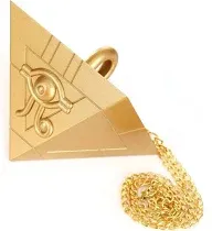 Yu-Gi-Oh! Millennium Puzzle Gold Costume Necklace Pendant, Chain, Accessories