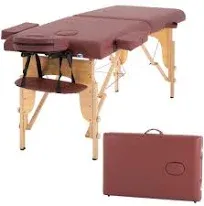 BestMassage Massage Table Massage Bed Spa Bed 73 Long 2 Folding Portable Massage Table W/ Carry Case Height Adjustable Salon Bed Cradle Bed