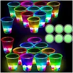 Glowing Party Beer Pong Game for Indoor Outdoor Party Event Fun, Pack with Fl...