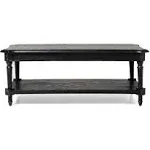 Maven Lane Pullman Antique Black Coffee Table - Traditional Square Wood