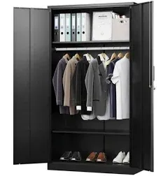 Fesbos Metal Wardrobe Cabinets with Lock