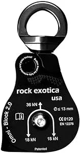 Rock Exotica Omni-Block 2.0" Single Black Pulley P53-B