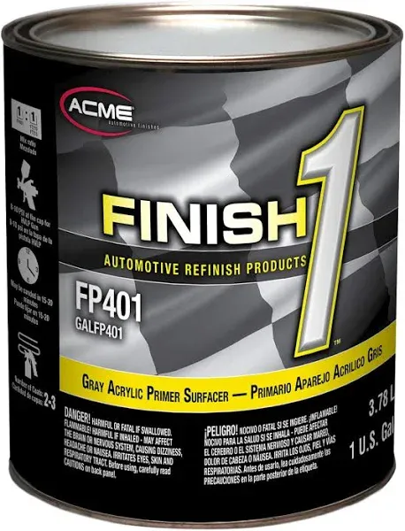 Finish1 Sherwin Williams Fp401 Gray Acrylic Primer Surfacer Auto Paint Restoration car Paint Supplies