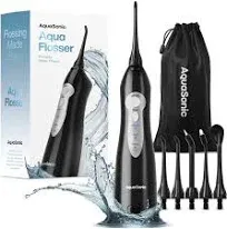 Aquasonic Aqua Flosser Cordless Rechargeable Water Flosser