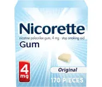 Nicorette Nicotine Gum to Help Stop Smoking, 4 mg, Original Stop Smoking Aid - 170 Count