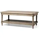 Maven Lane Pullman Traditional Wooden Coffee Table, Antiqued Grey (Open Box)